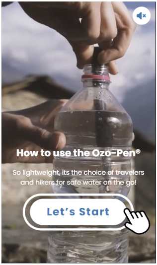 how to use the Ozo-Pen portable water purifier